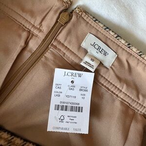 J.Crew Beige Skirt with Zipper Detail